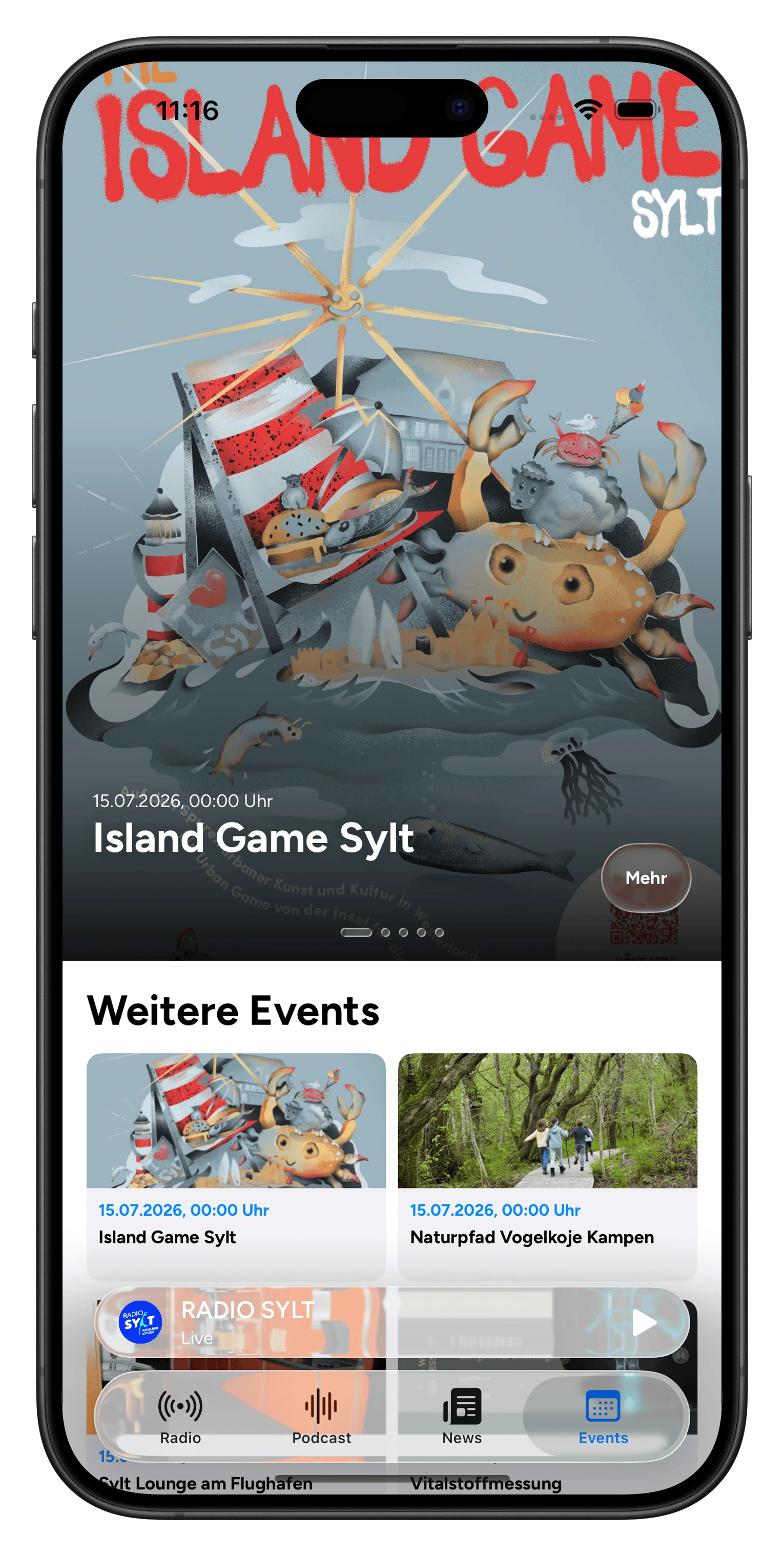 Radio Sylt Events Ansicht