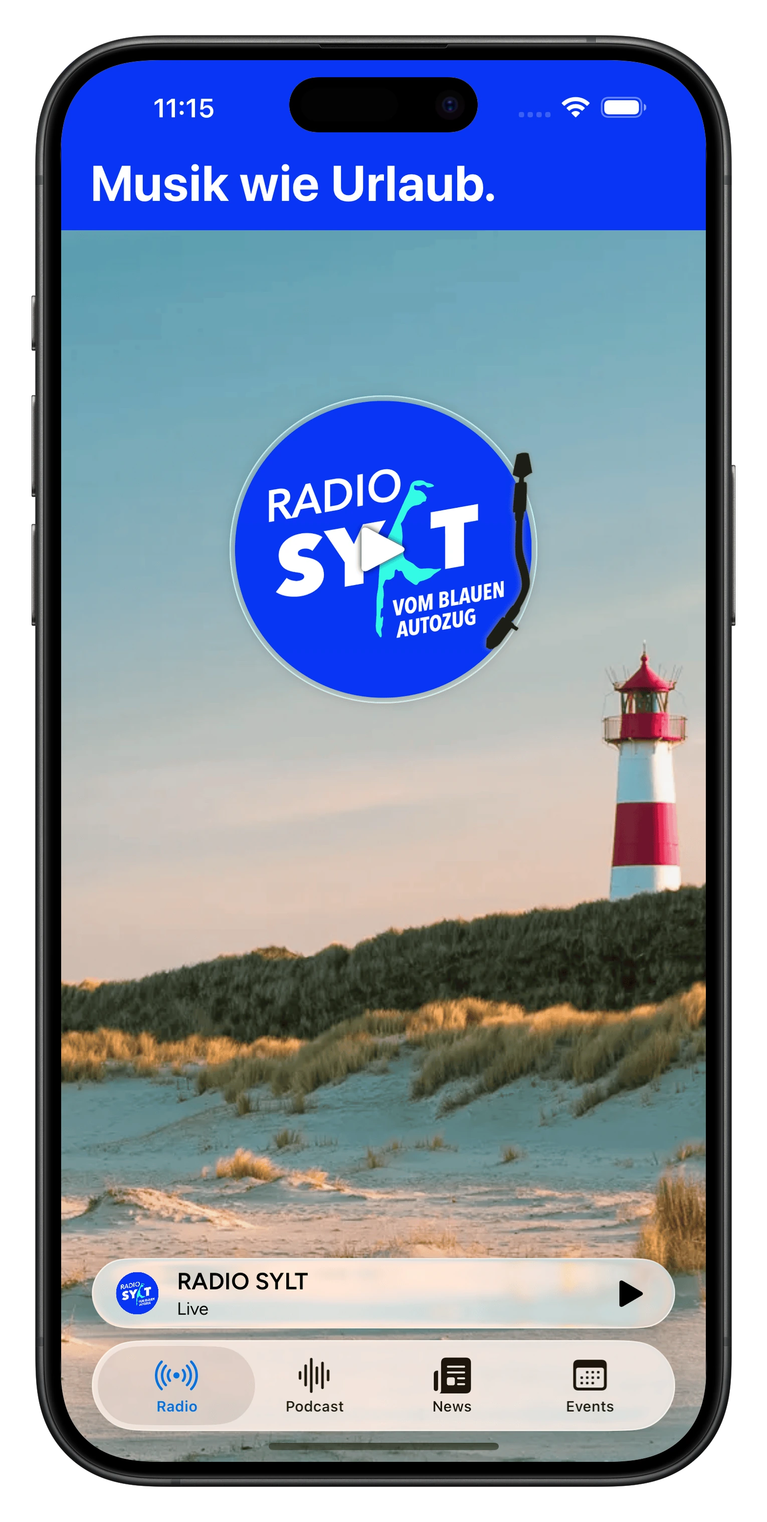 Radio Sylt App auf dem iPhone